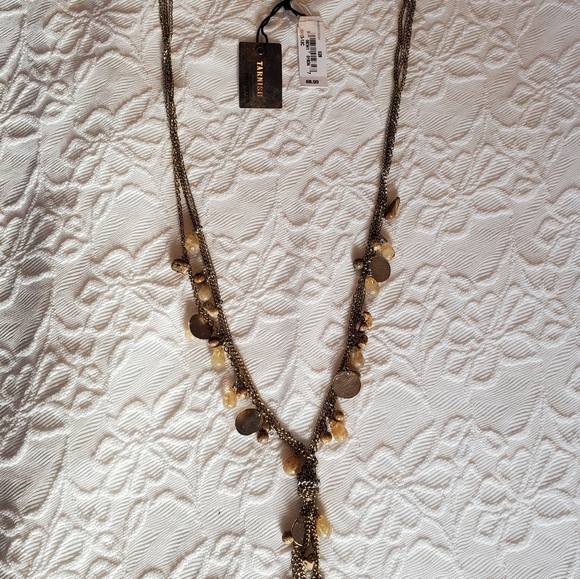 Tarnish Semi-precious Stone Layered Necklace - Picture 3 of 8